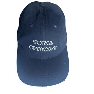 Aerie Women’s Navy Blue “Total Optimist” Distressed Hat NWT